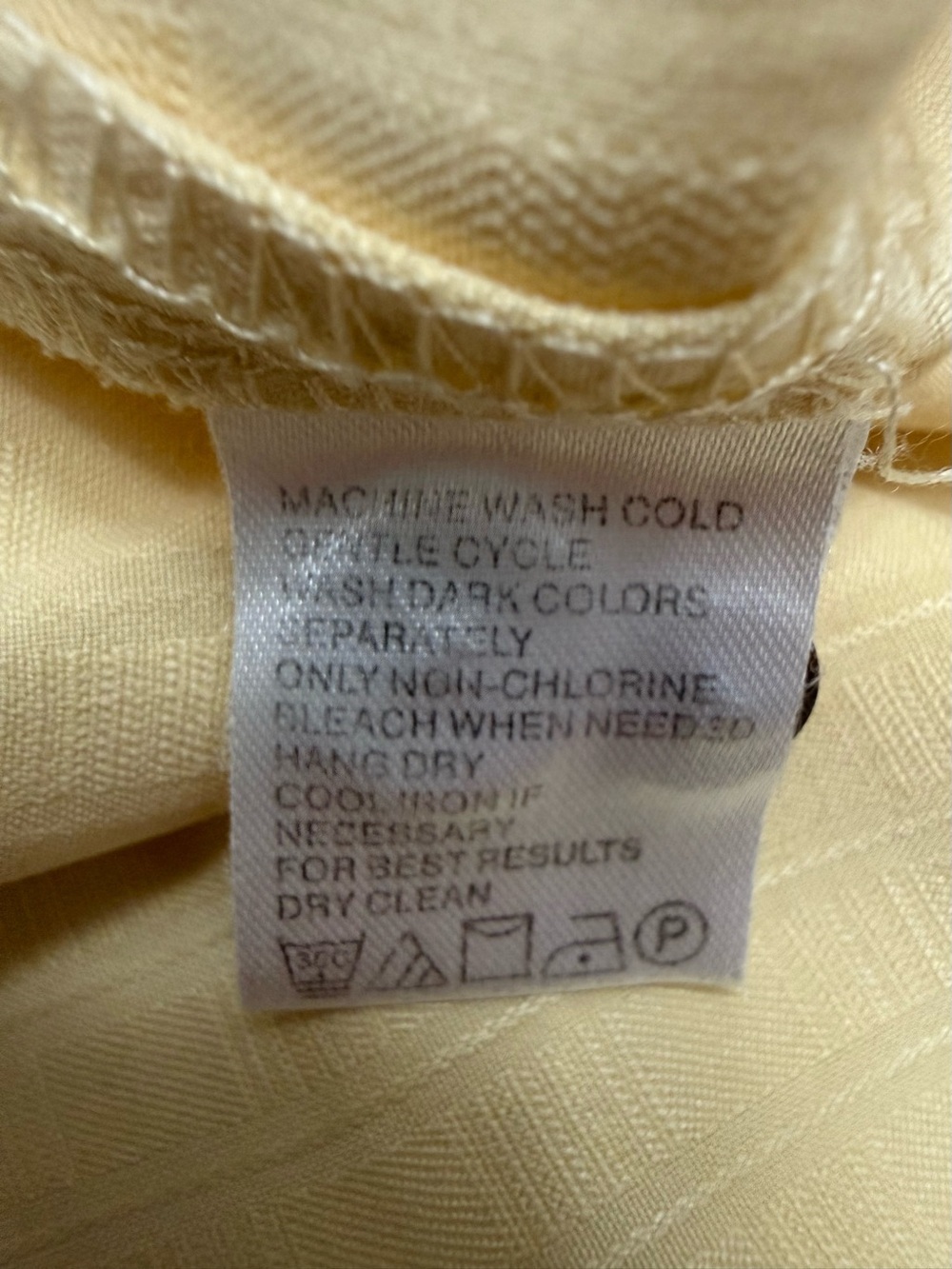 Tommy Bahama 100% Silk Shirt Men L Yellow Tonal Stripe Short Sleeve Resort - Picture 12 of 13
